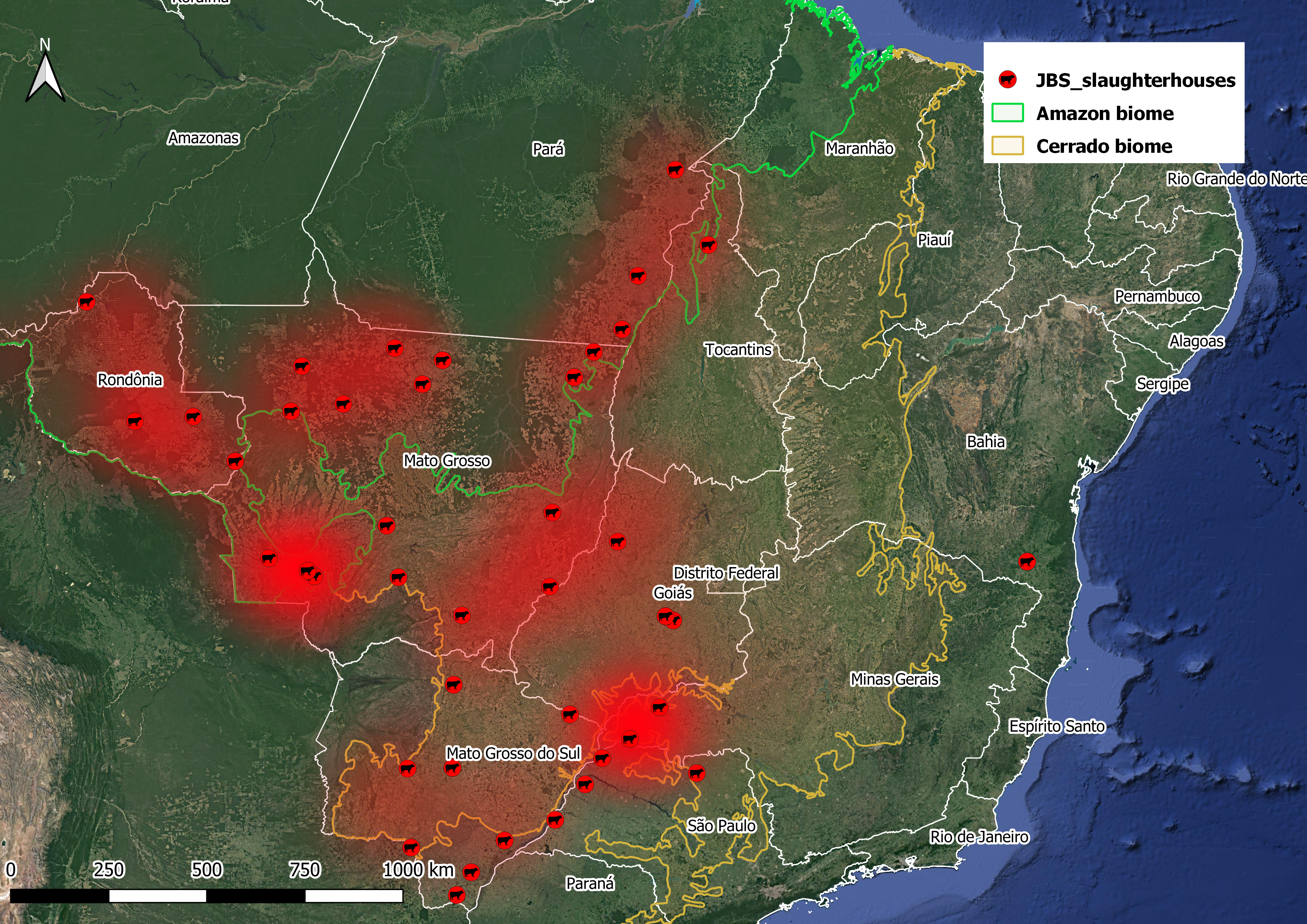 JBS suppliers heatmap – state A