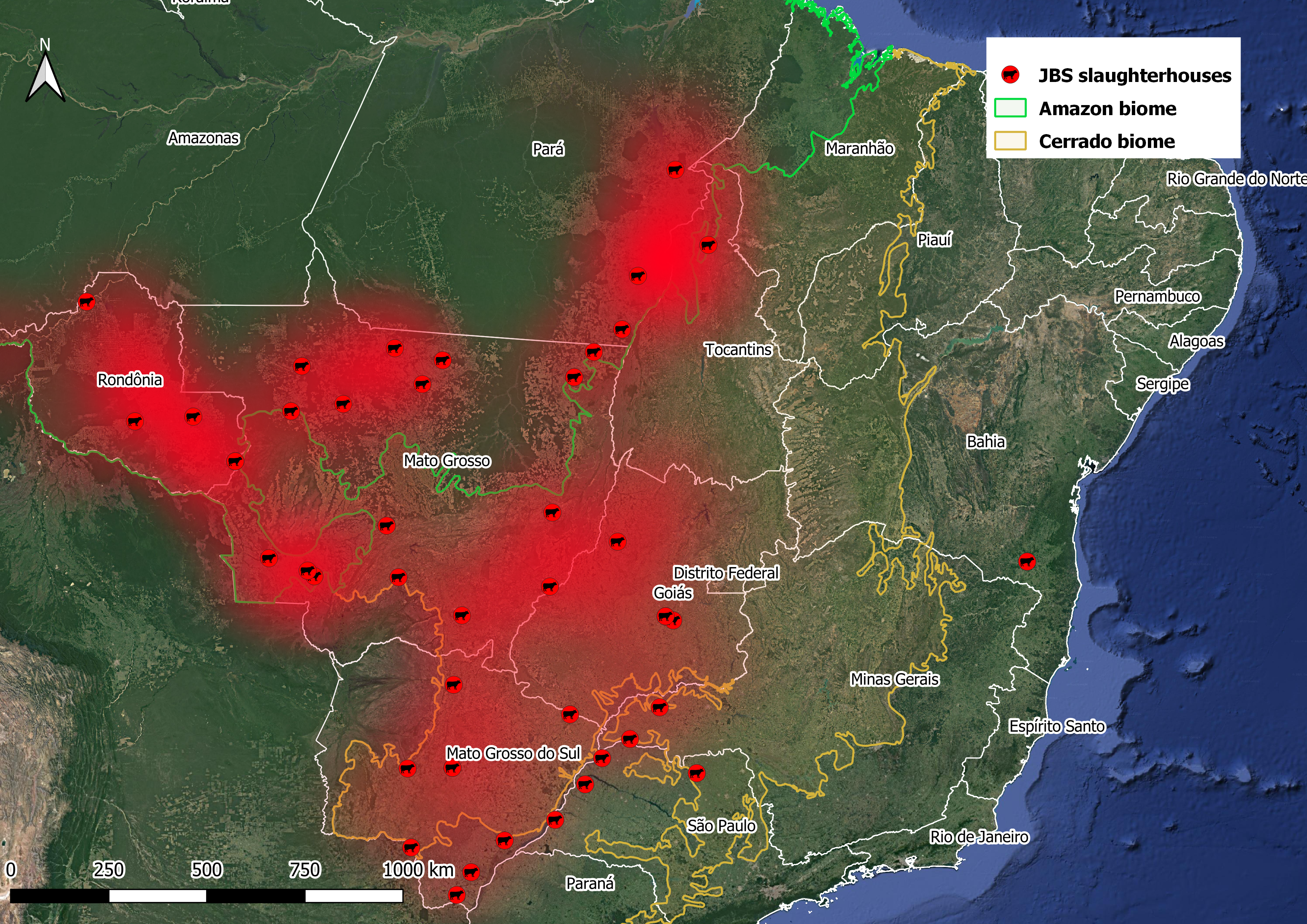 JBS suppliers heatmap – state B